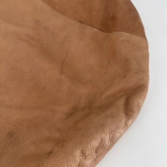 Vintage Y2K Old Navy Leather Large Tan Satchel hobo Bag Purse Single Strap Boho - Picture 5 of 13